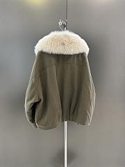 Maxmara fall/winter fur and goose down jacket in green - 4