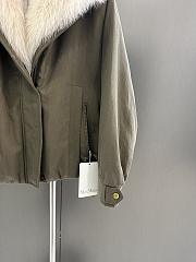 Maxmara fall/winter fur and goose down jacket in green - 2