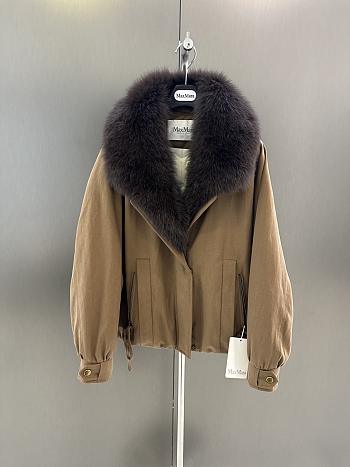 Maxmara fall/winter fur and goose down jacket in brown