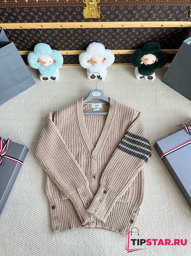 Thom Browne Wool cardigan in beige - 1