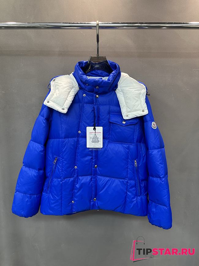 Moncler SERFANTO Down Jacket In Iridescent Blue - 1