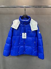 Moncler SERFANTO Down Jacket In Iridescent Blue - 1