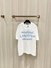 Louis Vuitton white short-sleeved embroidered wool T-shirt - 1