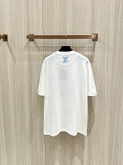 Louis Vuitton white short-sleeved embroidered wool T-shirt - 6
