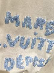 Louis Vuitton white short-sleeved embroidered wool T-shirt - 4