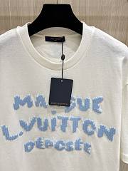 Louis Vuitton white short-sleeved embroidered wool T-shirt - 3