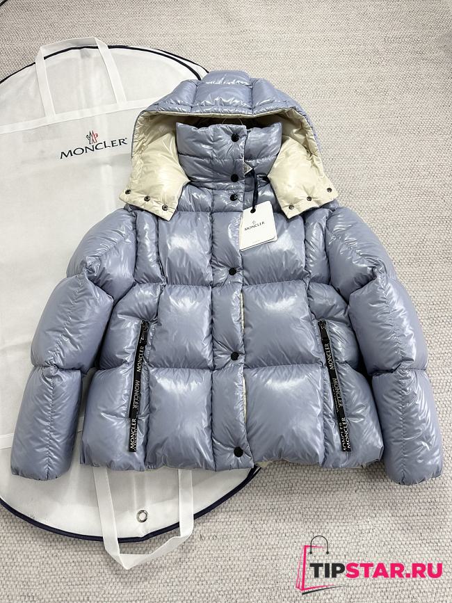 Moncler parana down jacket in blue - 1