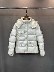 Moncler Glareins Slim Waist Cable Knit Women's Down Jacket White - 1
