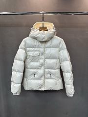 Moncler Glareins Slim Waist Cable Knit Women's Down Jacket White - 4