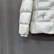 Moncler Glareins Slim Waist Cable Knit Women's Down Jacket White - 5