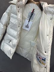 Moncler Glareins Slim Waist Cable Knit Women's Down Jacket White - 2