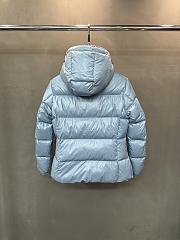 Moncler Glareins Slim Waist Cable Knit Women's Down Jacket Blue - 6