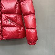 Moncler Glareins Slim Waist Cable Knit Women's Down Jacket Red - 6