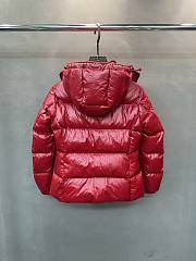 Moncler Glareins Slim Waist Cable Knit Women's Down Jacket Red - 4
