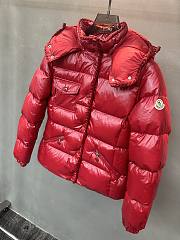 Moncler Glareins Slim Waist Cable Knit Women's Down Jacket Red - 2