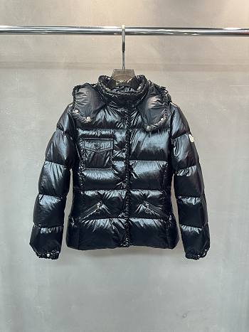 Moncler Glareins Slim Waist Cable Knit Women's Down Jacket Black