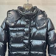 Moncler Glareins Slim Waist Cable Knit Women's Down Jacket Black - 2