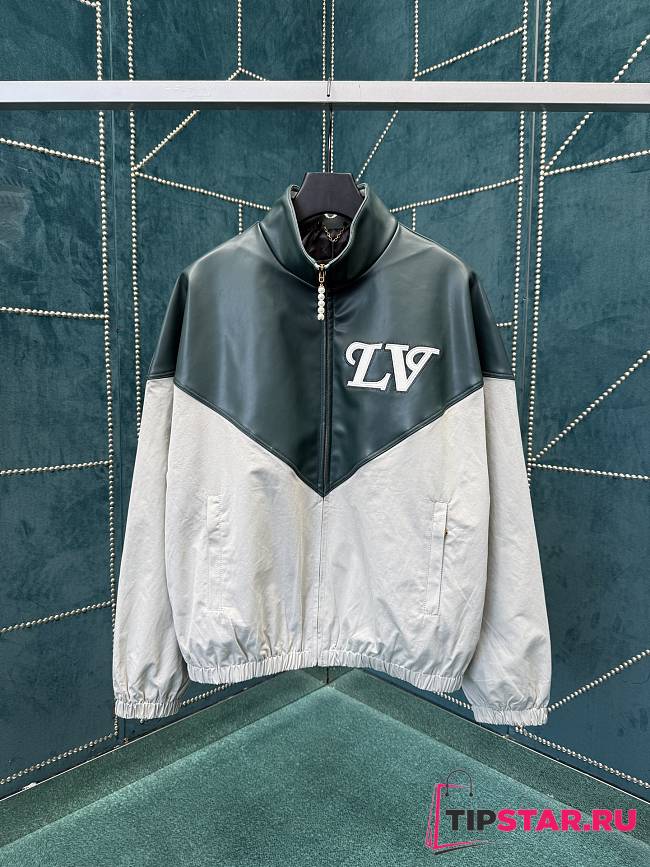 Louis Vuitton mixed leather sweatshirt - 1