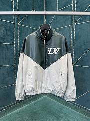 Louis Vuitton mixed leather sweatshirt - 1