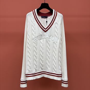 Louis Vuitton V-neck varsity sweater