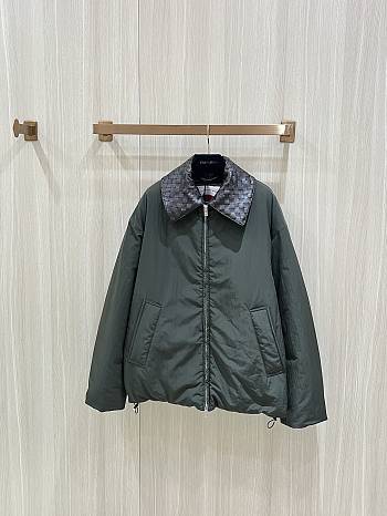 Bottega Veneta Autumn/Winter Woven Leather Collar Tech Down Jacket