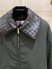 Bottega Veneta Autumn/Winter Woven Leather Collar Tech Down Jacket - 4