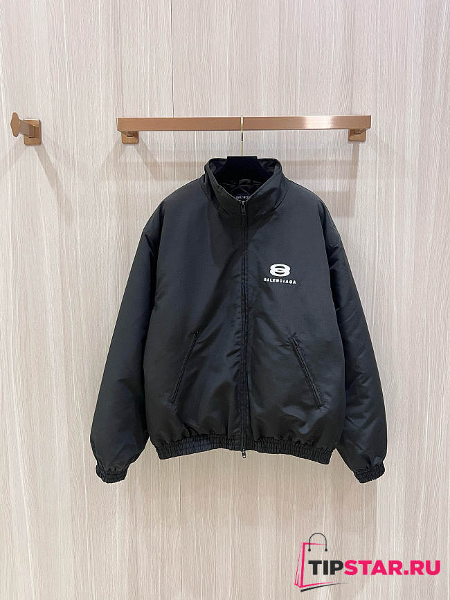 Balenciaga Cocoon Kick padded zippered jacket in black - 1