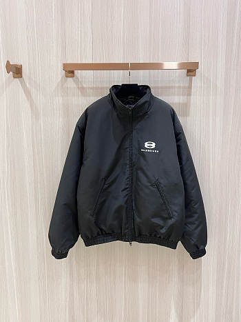 Balenciaga Cocoon Kick padded zippered jacket in black