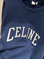 Celine slogan patch sweatshirt dark blue - 5