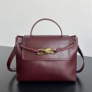 Bottega Venete Ciao Ciao Bag Silky calfskin leather top handle bag with two-way flap barolo - 1