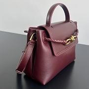 Bottega Venete Ciao Ciao Bag Silky calfskin leather top handle bag with two-way flap barolo - 6