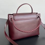 Bottega Venete Ciao Ciao Bag Silky calfskin leather top handle bag with two-way flap barolo - 4