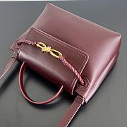 Bottega Venete Ciao Ciao Bag Silky calfskin leather top handle bag with two-way flap barolo - 2