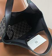 Gucci Giglio small tote bag in black and white GG denim - 2