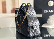 Chanel Mini 25 Hobo Bag Lambskin In Black - 5