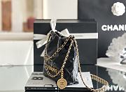 Chanel 22 mini bag Glossy Calfskin & Gold Metal Black AS3260 - 6