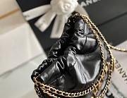 Chanel 22 mini bag Glossy Calfskin & Gold Metal Black AS3260 - 5