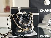 Chanel 22 mini bag Glossy Calfskin & Gold Metal Black AS3260 - 2