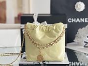Chanel 22 mini bag Glossy Calfskin & Gold Metal Yellow AS3260 - 5