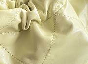 Chanel 22 mini bag Glossy Calfskin & Gold Metal Yellow AS3260 - 4