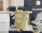 Chanel 22 mini bag Glossy Calfskin & Gold Metal Yellow AS3260 - 3