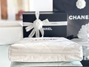 Chanel 22 Handbag Shiny Calfskin & Silver-Tone Metal White AS3261 - 6