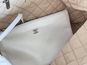 Chanel 22 Handbag Shiny Calfskin & Silver-Tone Metal White AS3261 - 3