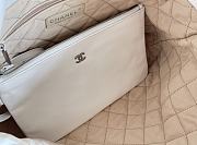 Chanel 22 small bag Glossy Calfskin & Silver Metal White AS3260 - 3