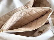 Chanel 22 Handbag Shiny Calfskin & Gold-Tone Metal White AS3261 - 6