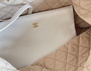 Chanel 22 Handbag Shiny Calfskin & Gold-Tone Metal White AS3261 - 3