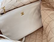 Chanel 22 small bag Glossy Calfskin & Gold Metal White AS3260 - 6