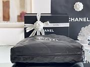 Chanel 22 Handbag Shiny Calfskin & Silver-Tone Metal Black AS3261 - 6