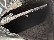 Chanel 22 small bag Glossy Calfskin & Silver Metal Black AS3260 - 5