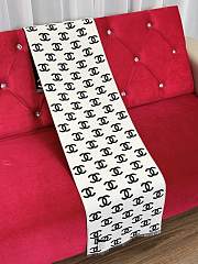 Chanel Book Seal Wool Long Scarf - 2